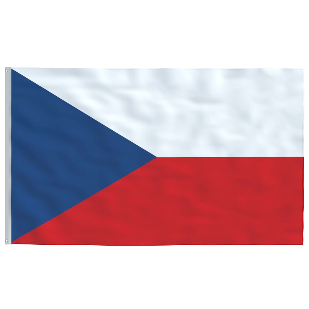 vidaXL Tsjekkisk flagg og stang aluminium 6,2 m