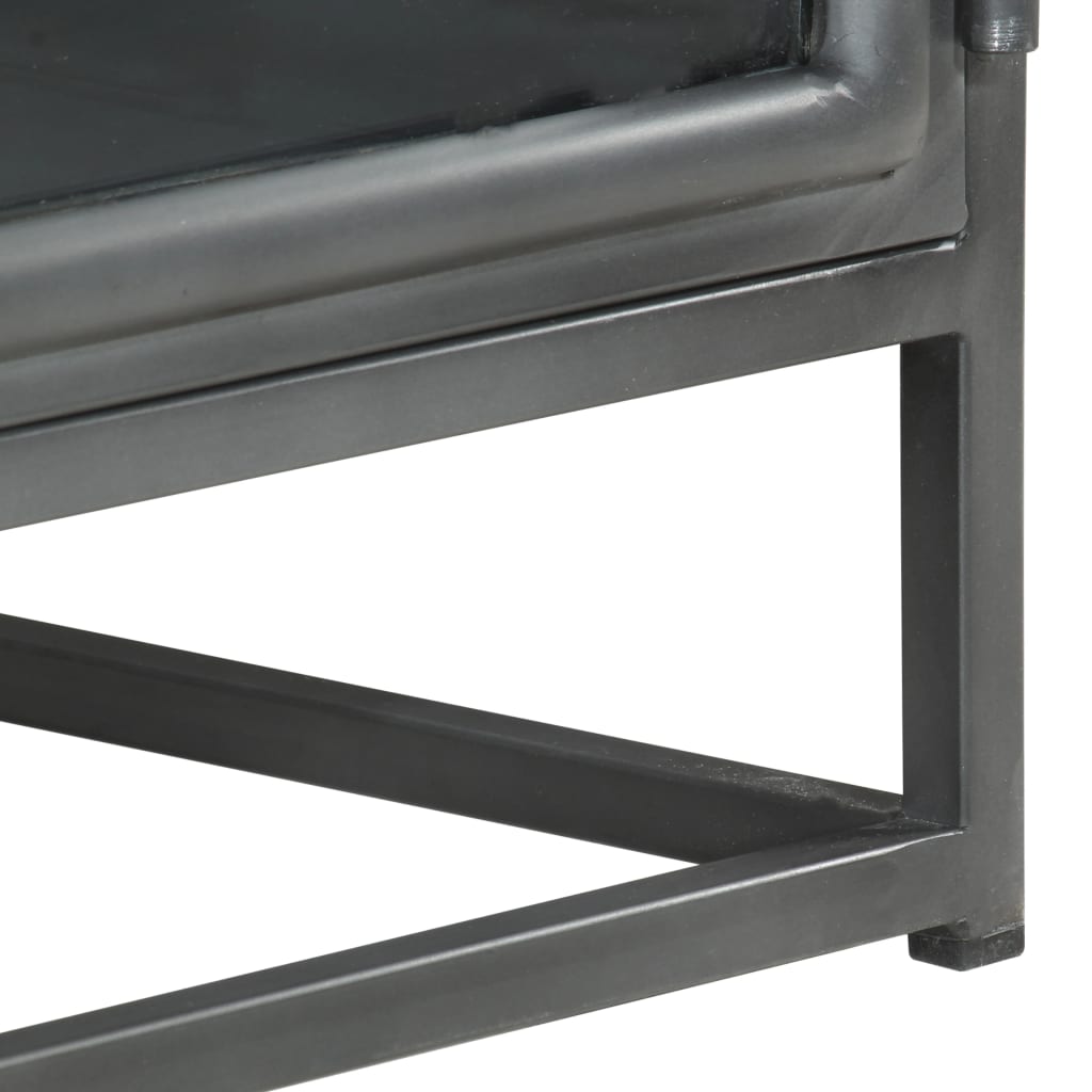 vidaXL Nattbord grå 40x30x50 cm heltre akasie