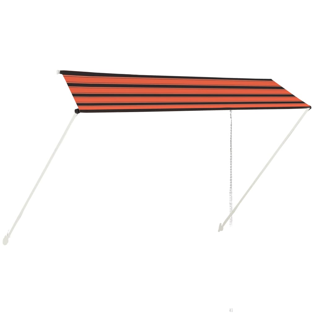 vidaXL Uttrekkbar markise 350x150 cm oransje og brun