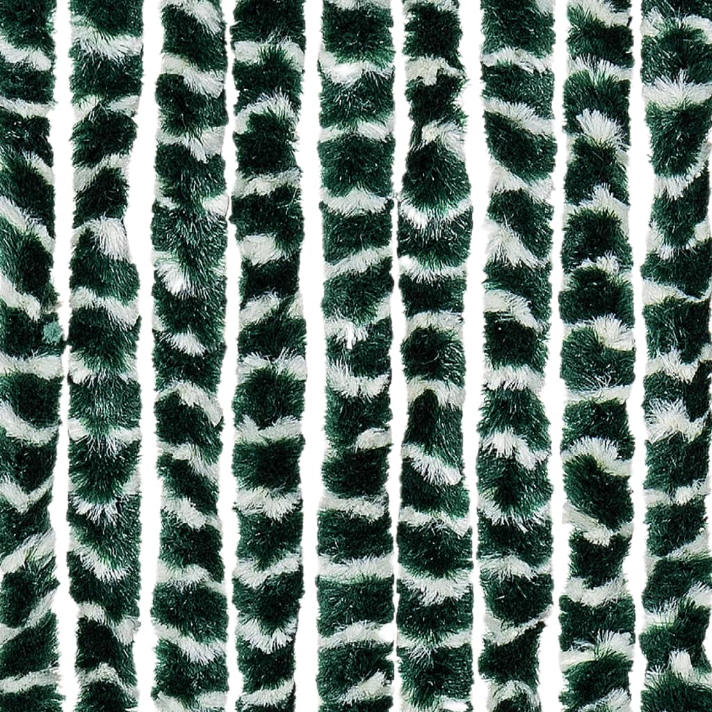 vidaXL Fluegardin grønn og hvit 56x200 cm chenille