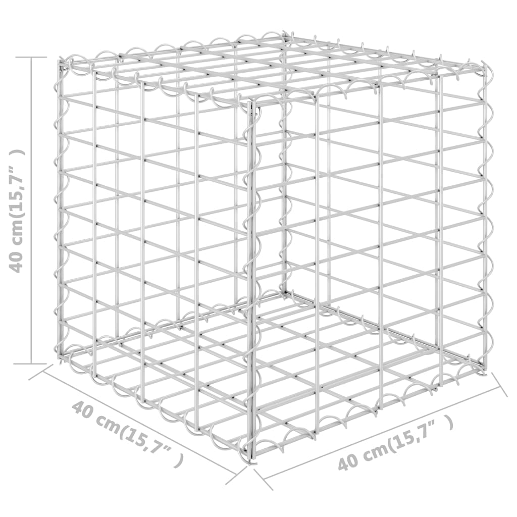 vidaXL Gabion høybed kubeformet ståltråd 40x40x40 cm