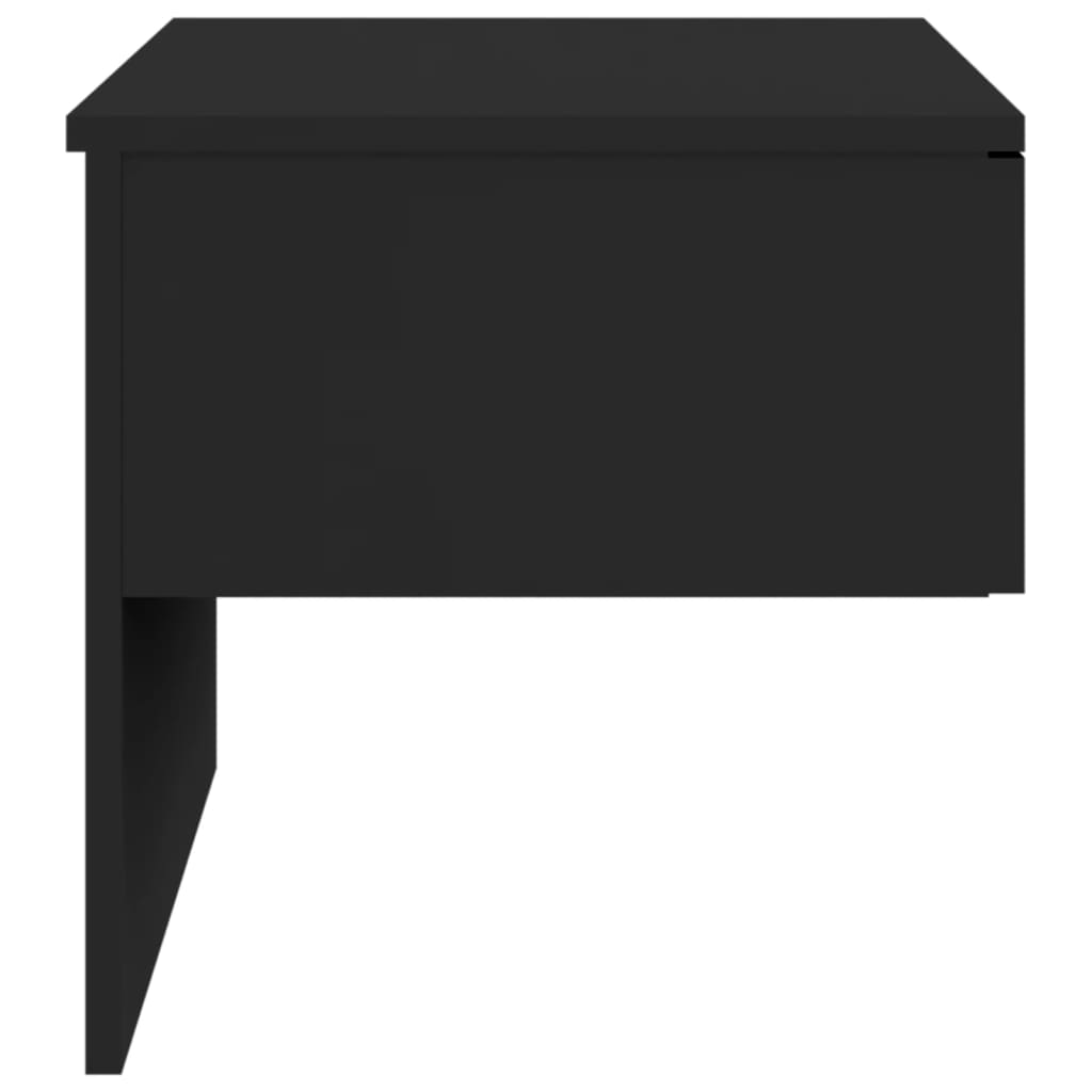 vidaXL Veggmontert nattbord 2 stk svart konstruert tre
