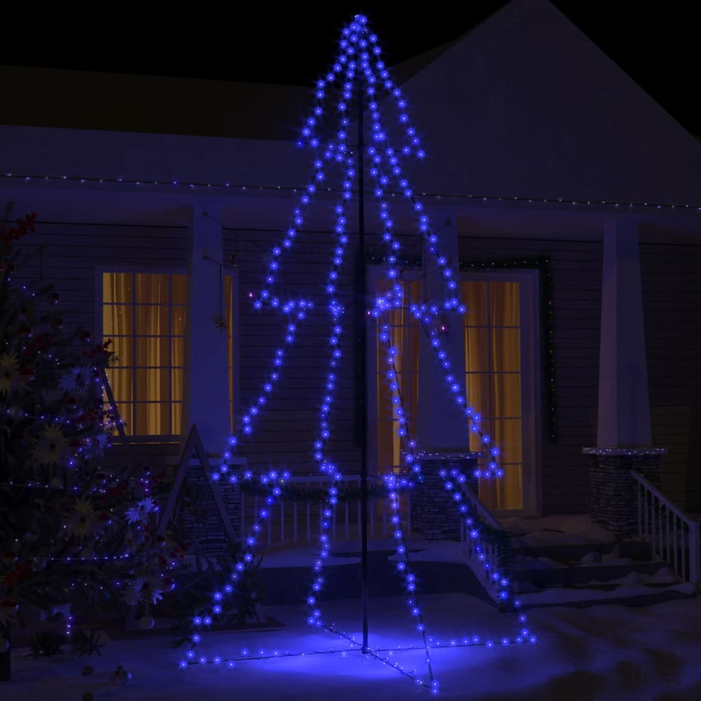 vidaXL Juletrekjegle 360 LED innendørs og utendørs 143x250 cm