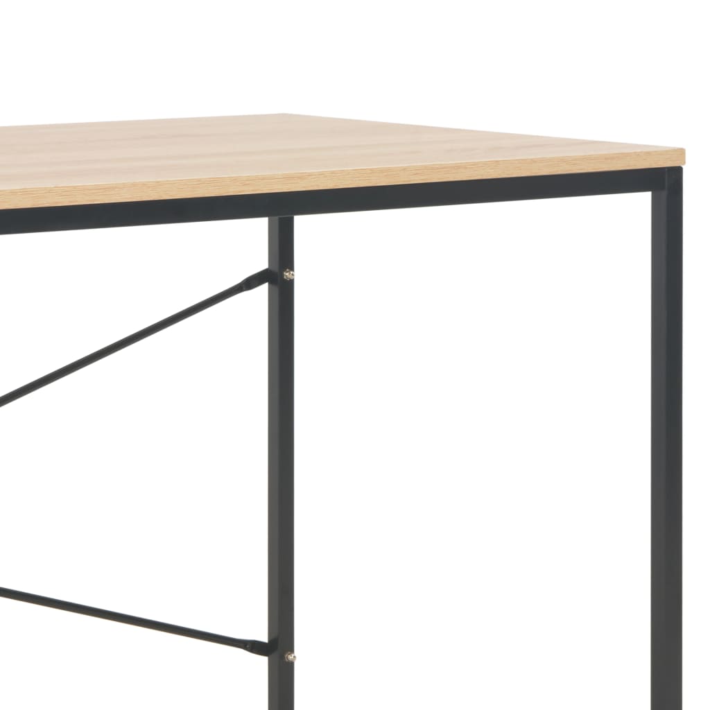 vidaXL Databord svart og eik 120x60x70 cm