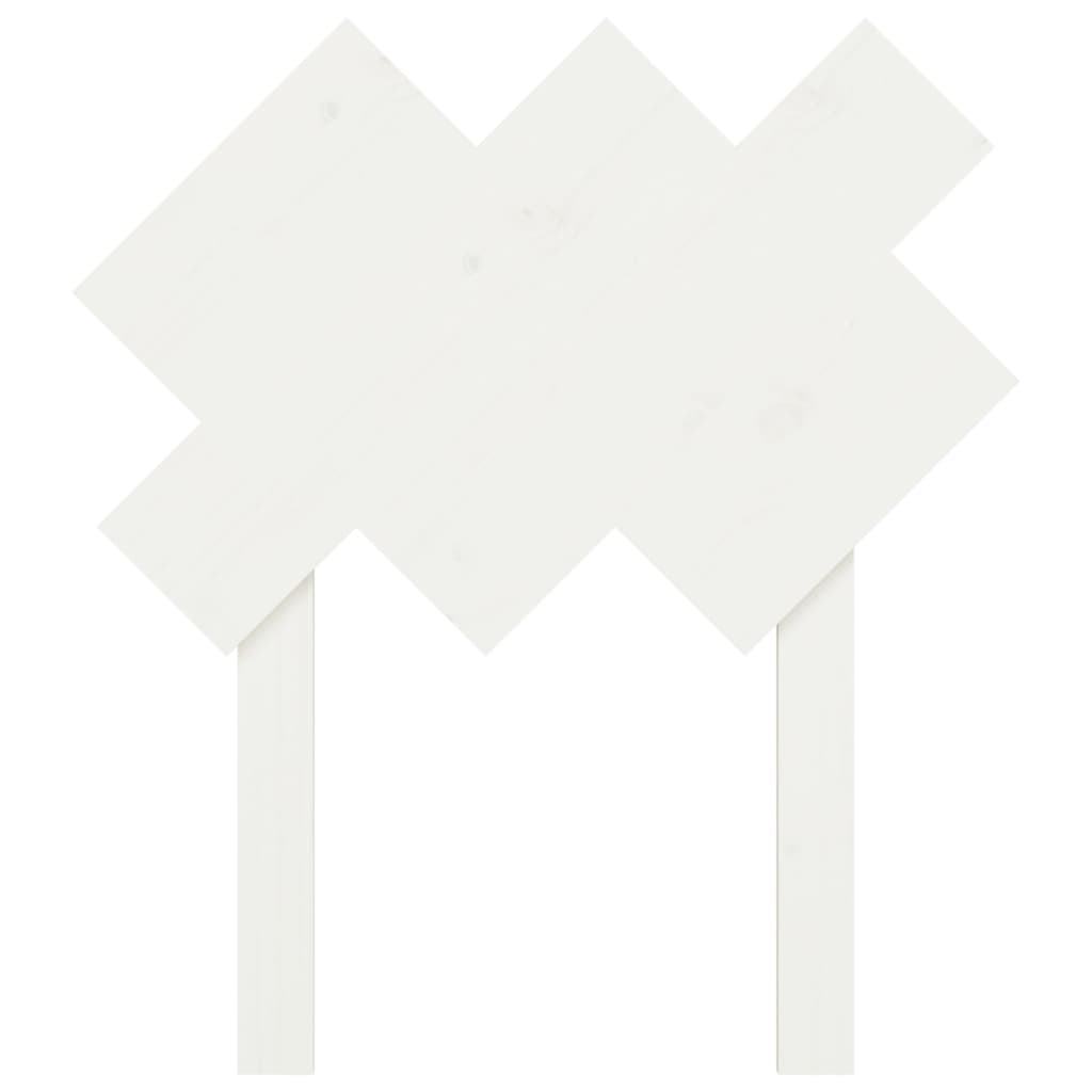 vidaXL Sengegavl hvit 72,5x3x81 cm heltre furu