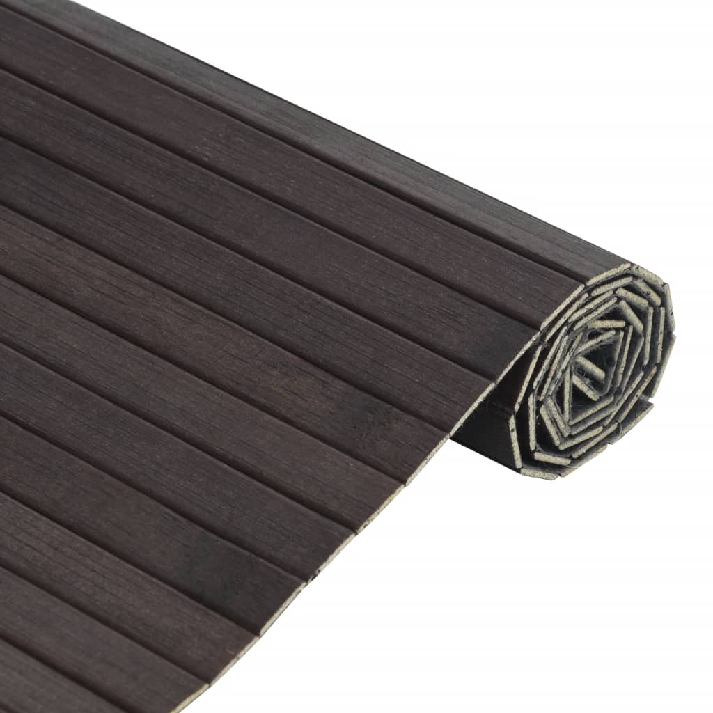 vidaXL Teppe rektangulær mørkebrun 60x300 cm bambus