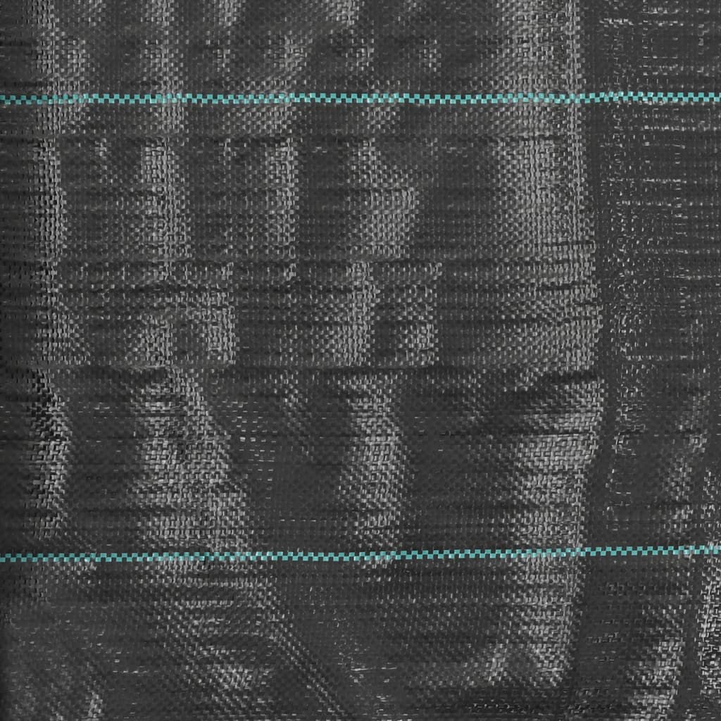vidaXL Kontrollmatte for ugress PP 2x10 m svart