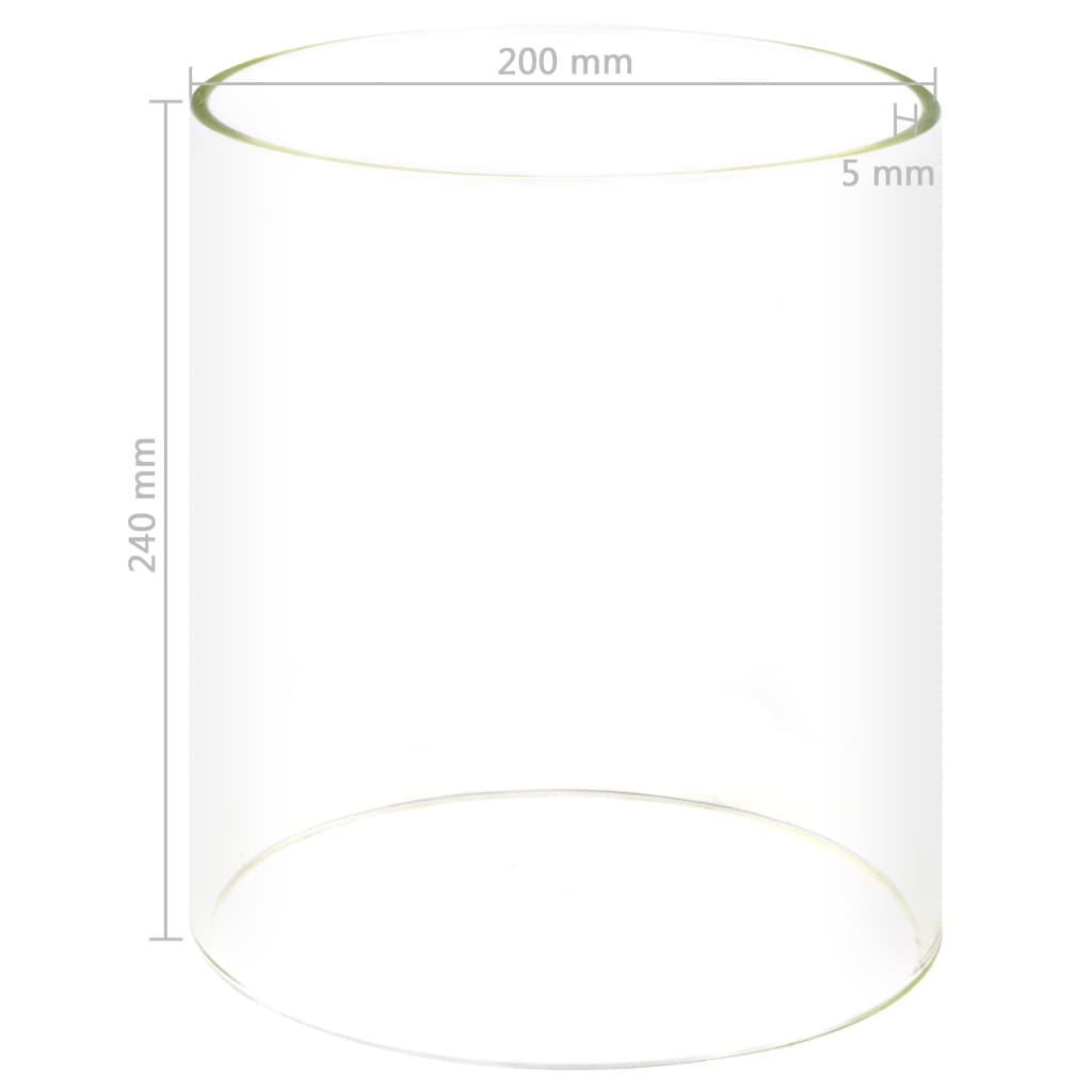 vidaXL Glassylinder for pølsevarmer 200x240 mm