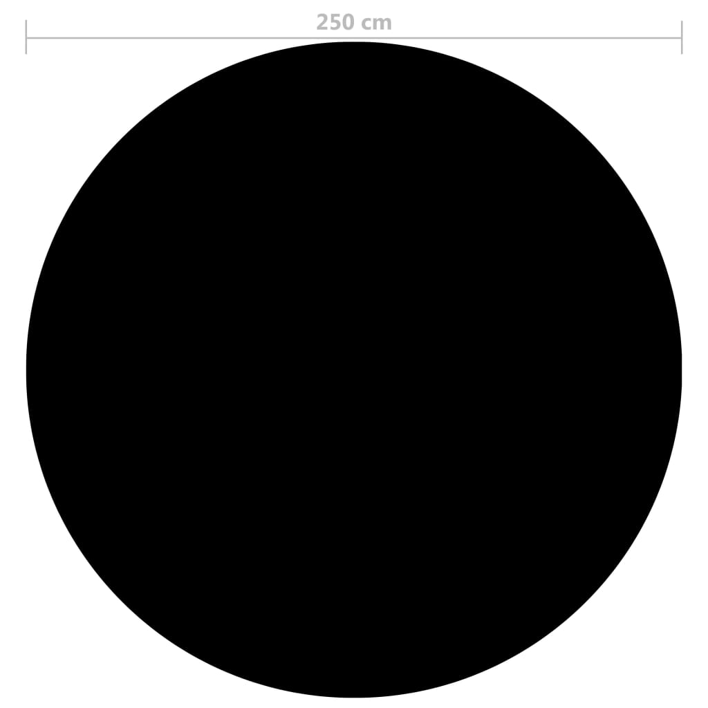 vidaXL Bassengtrekk svart 250 cm PE