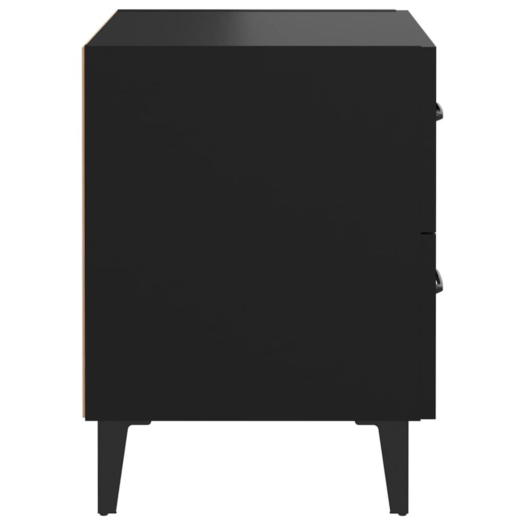 vidaXL Nattbord svart 40x35x47,5 cm