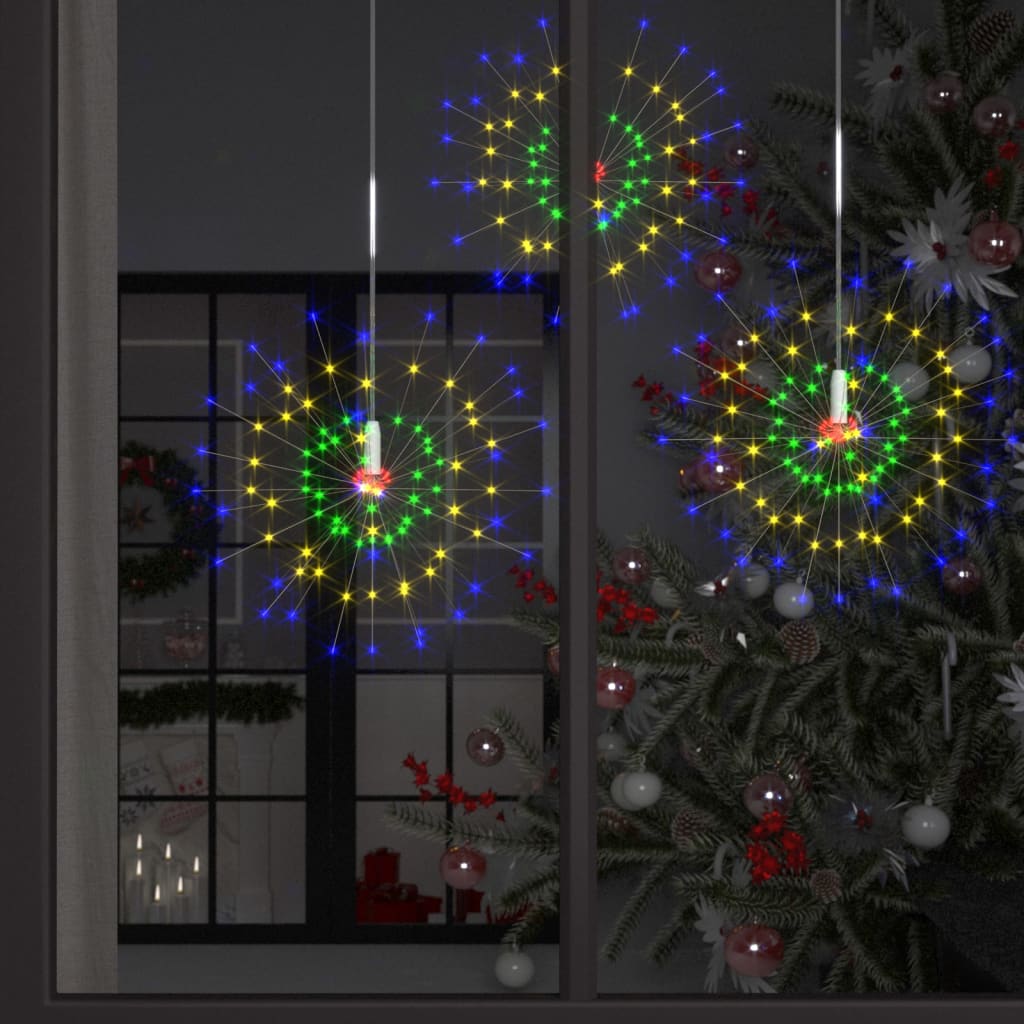 vidaXL Utendørs julelys kinaputter 2stk flerfarget 20 cm 280 lysdioder
