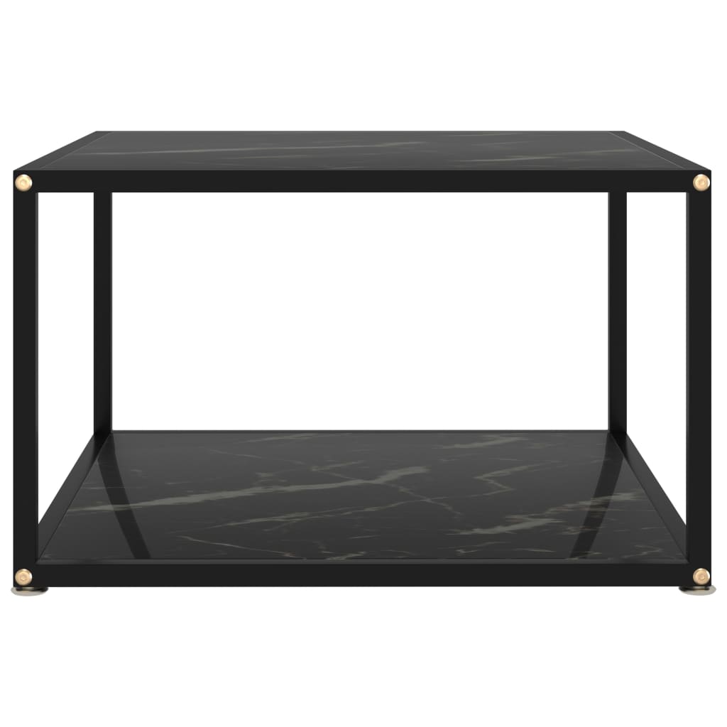 vidaXL Salongbord svart 60x60x35 cm herdet glass