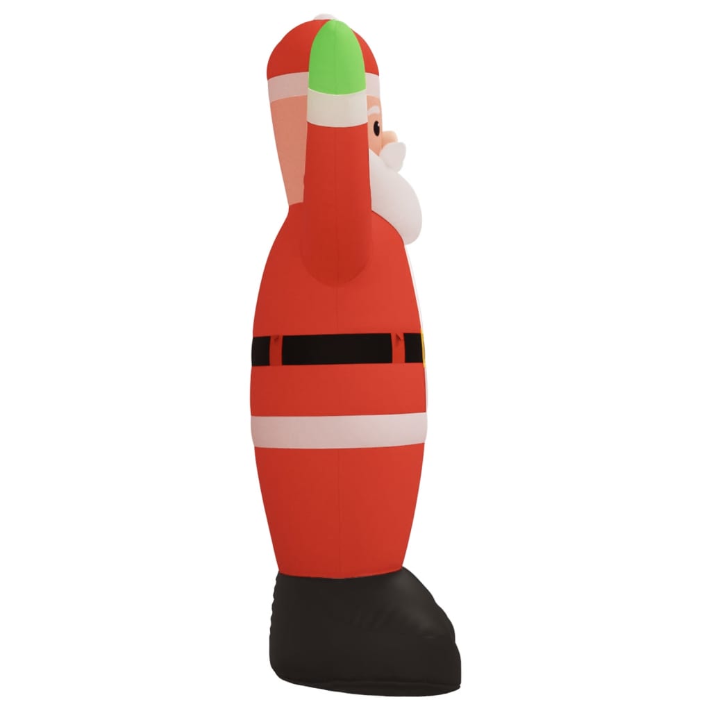 vidaXL Oppblåsbar julenisse med lysdioder 620 cm