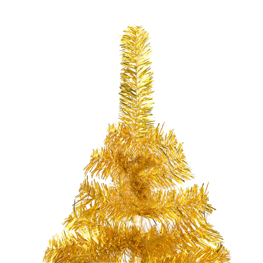 vidaXL Kunstig juletre med LED og kulesett 150 cm PET gull