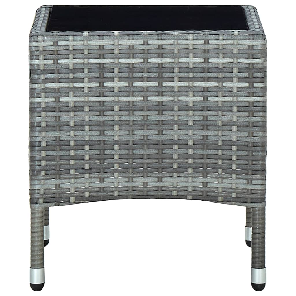vidaXL Hagebord grå 40x40x45 cm polyrotting