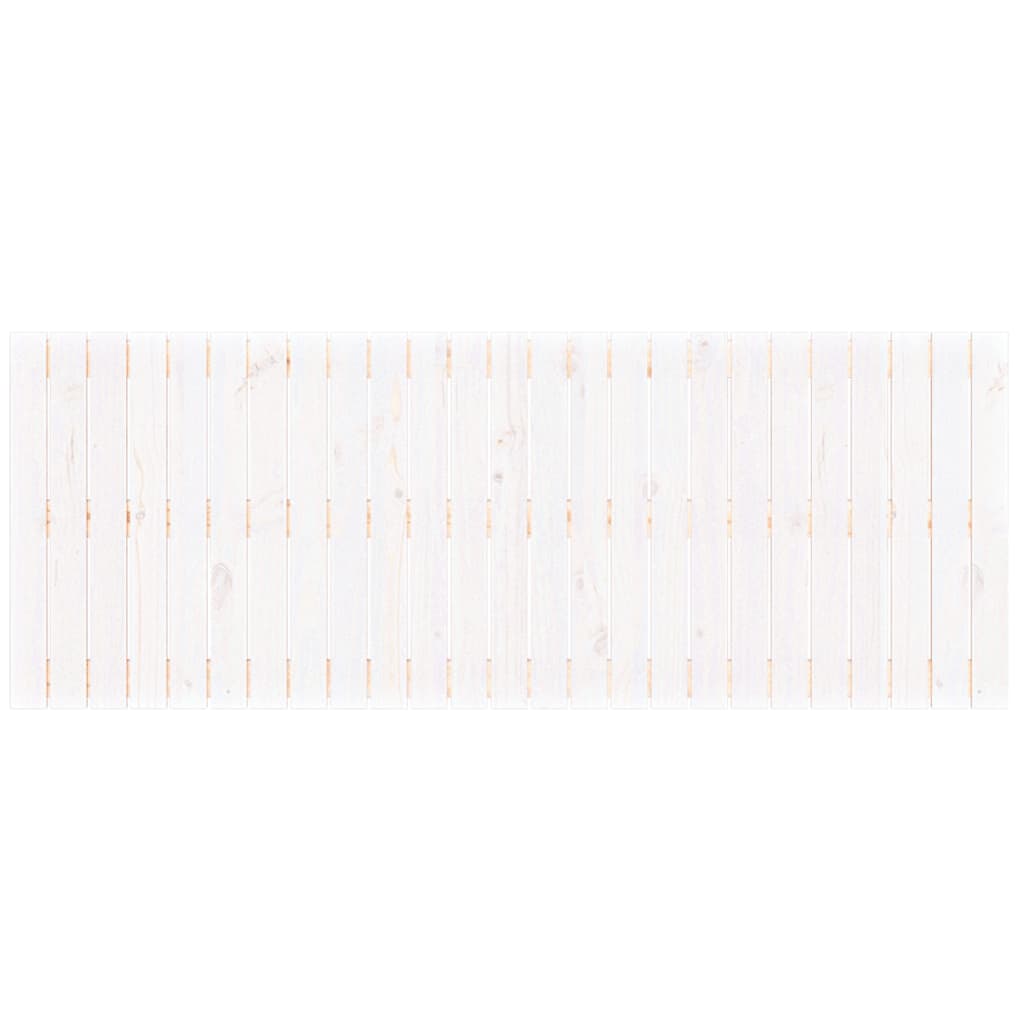 vidaXL Veggmontert sengegavl hvit 159,5x3x60 cm heltre furu