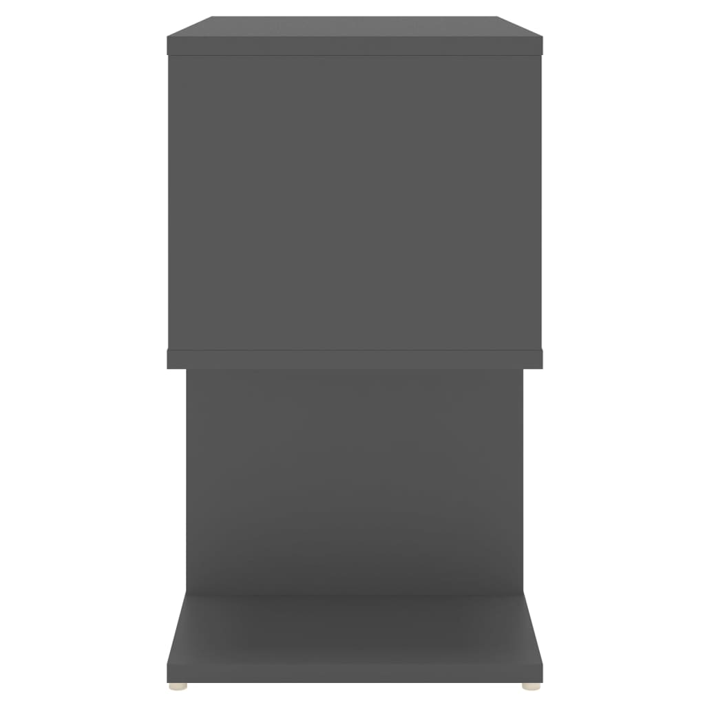 vidaXL Nattbord 2 stk grå 50x30x51,5 cm sponplate