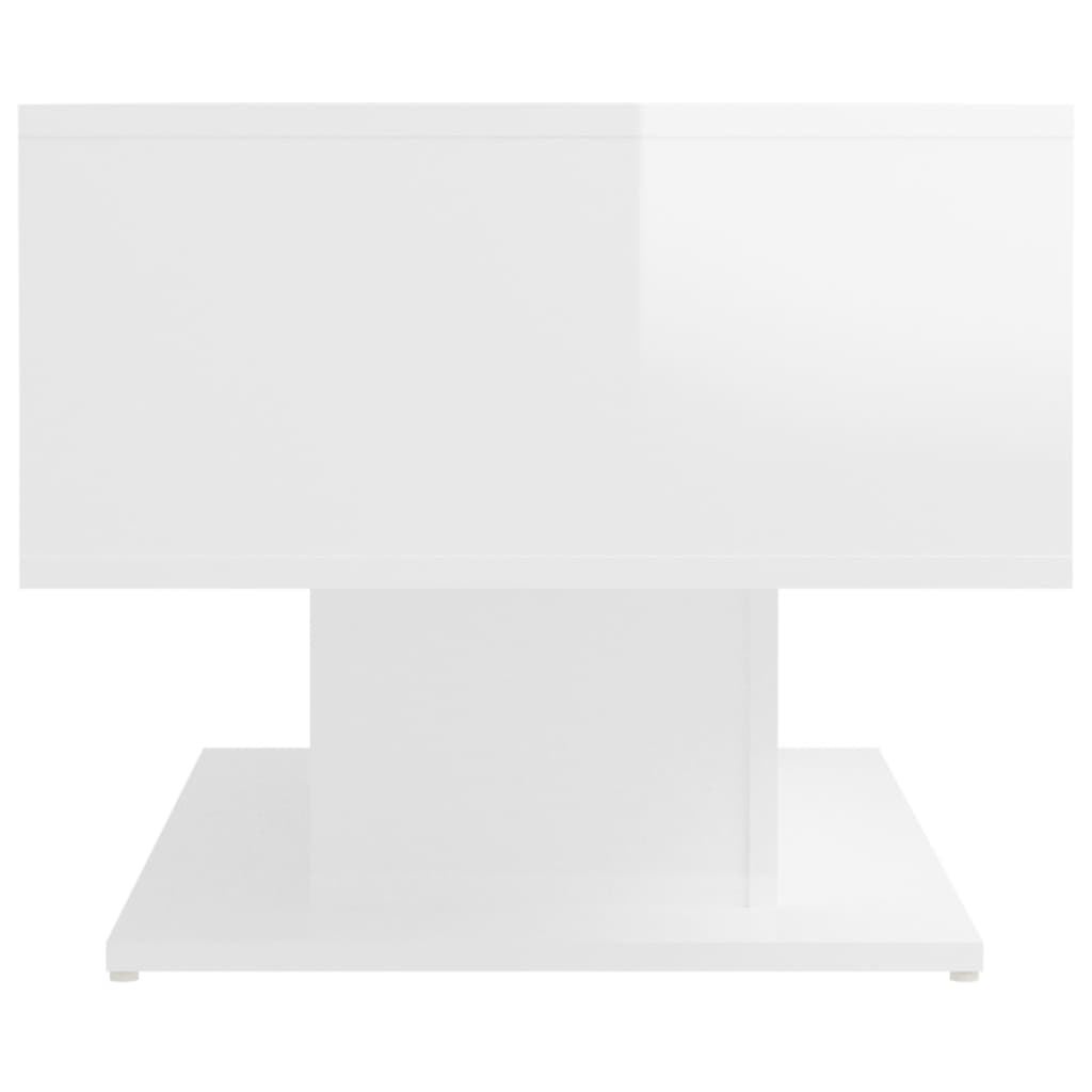 vidaXL Salongbord høyglans hvit 103,5x50x44,5 cm sponplate