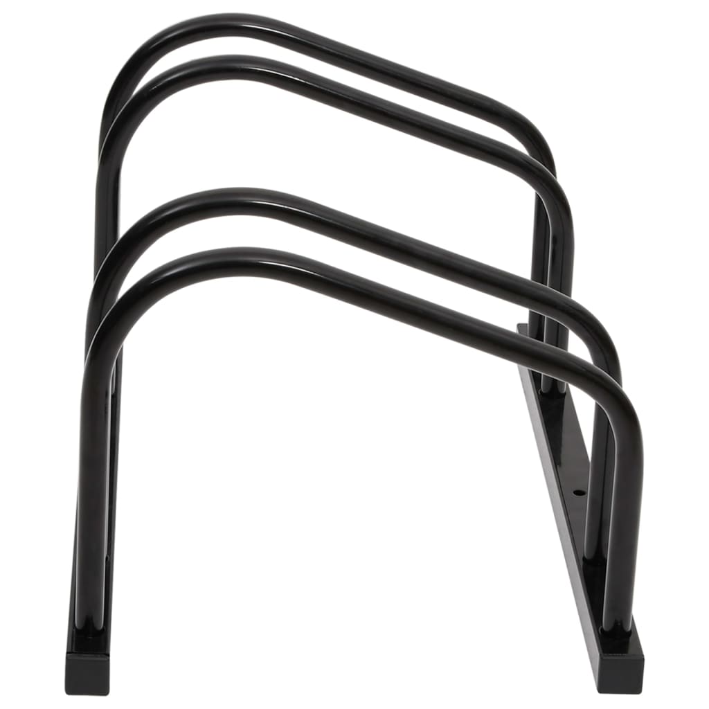 vidaXL Sykkelstativer for 2 sykler svart stål