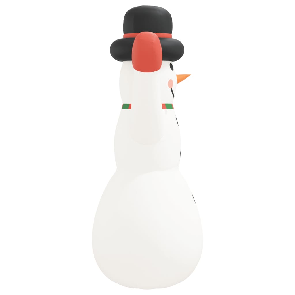 vidaXL Oppblåsbar snømann med LED-lys 370 cm