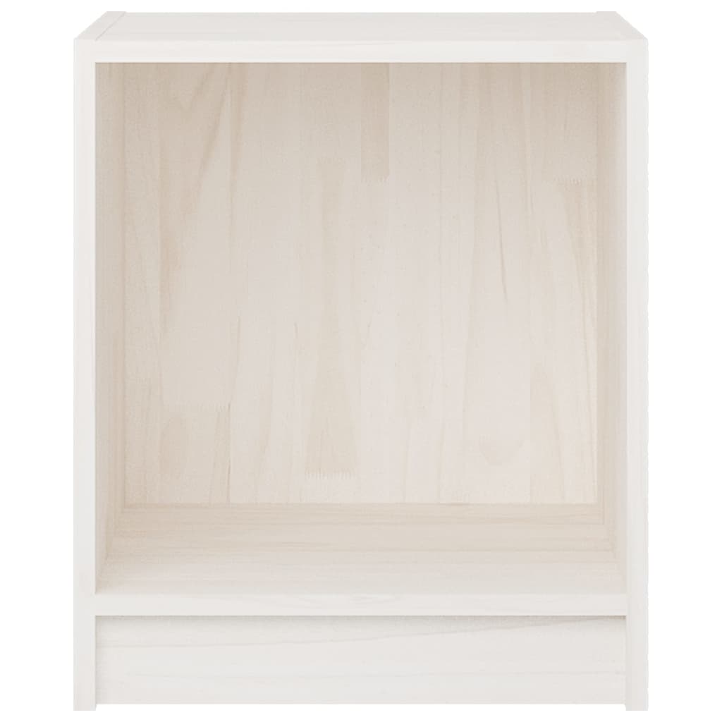 vidaXL Nattbord 35,5x33,5x41,5 cm heltre furu hvit