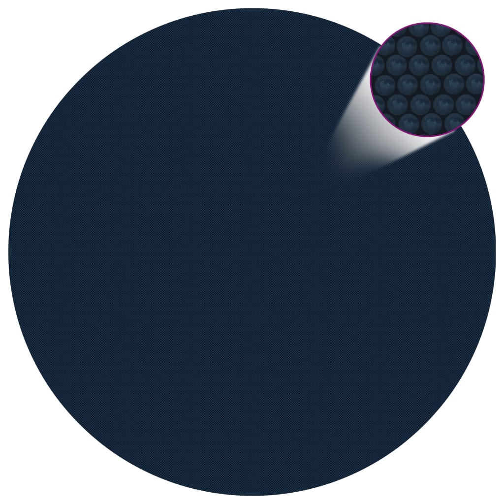 vidaXL Flytende solarduk til basseng PE 356 cm svart og blå