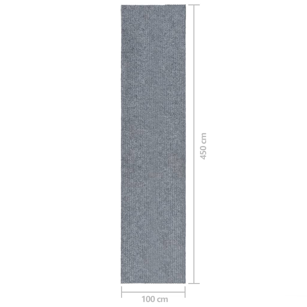 vidaXL Smussfangende teppeløper blå og grå 100x450 cm