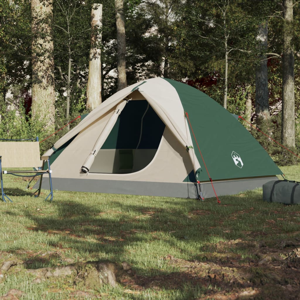 vidaXL Kuppeltelt for camping 6 personer grønn vanntett