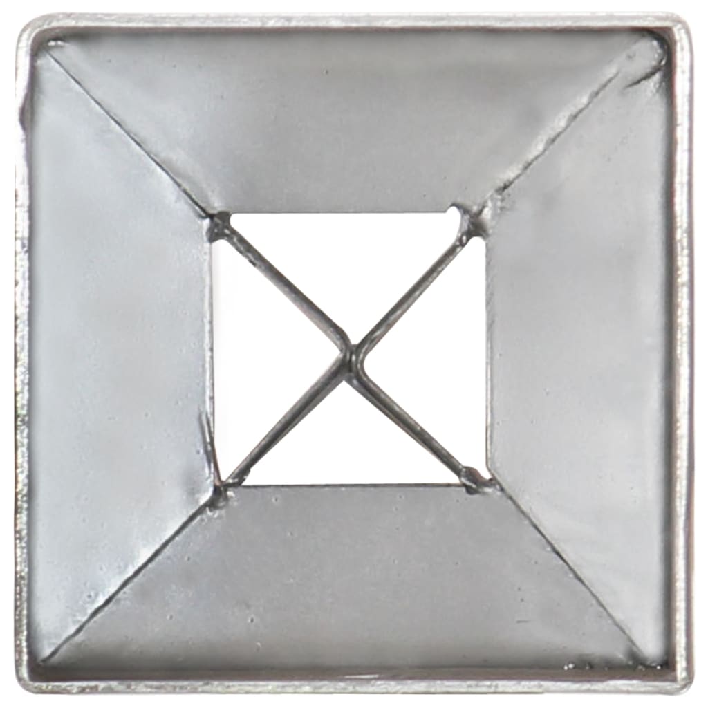 vidaXL Jordspyd 2 stk sølv 7x7x90 cm galvanisert stål