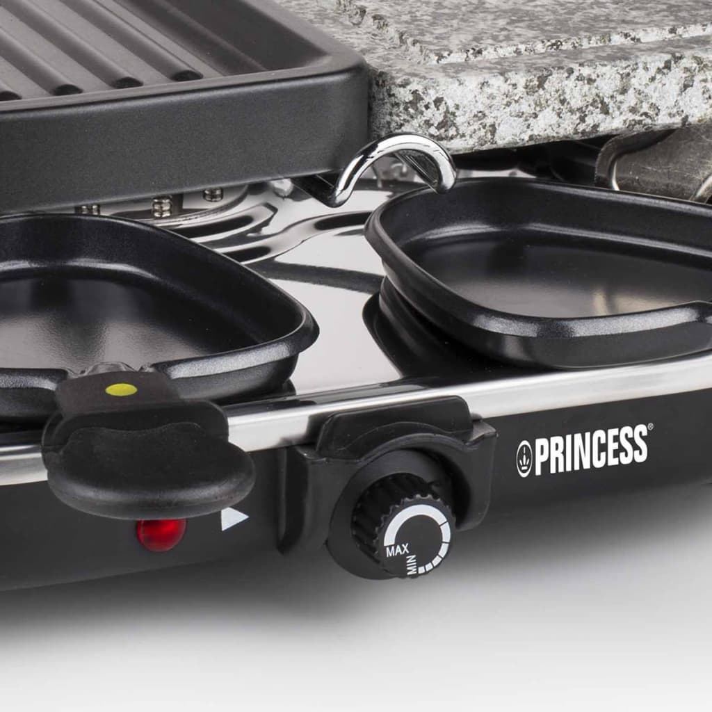 Princess Oval raclettegrill med 8 panner stein 1200 W 162710