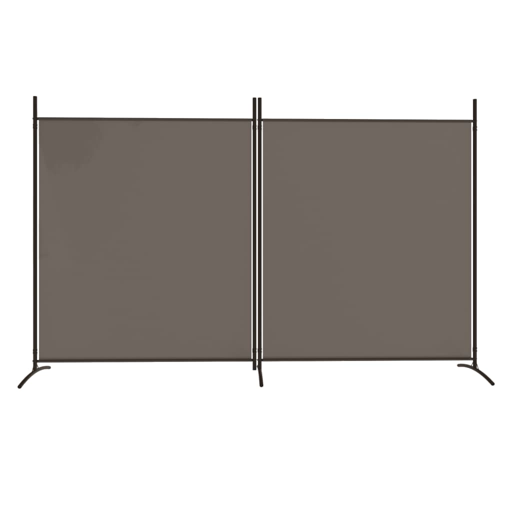 vidaXL Romdeler med 2 paneler antrasitt 348x180 cm stoff