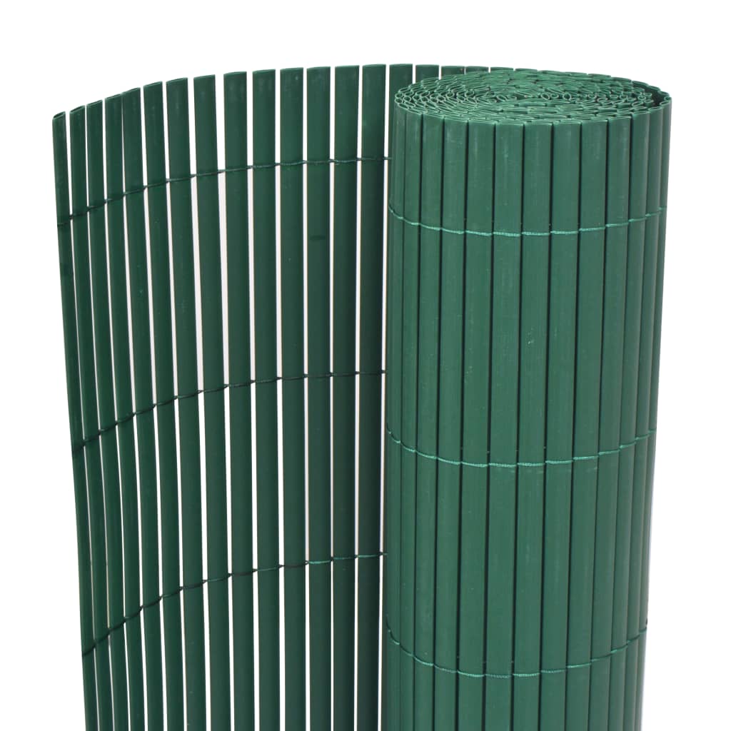vidaXL Dobbelsidet hagegjerde PVC 90x500 cm grønn
