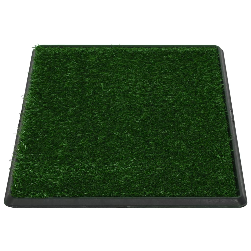 vidaXL Dyretoaletter 2 stk med skuff og kunstgress grønn 76x51x3 cm WC