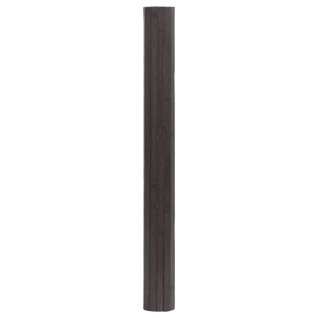 vidaXL Teppe rektangulær mørkebrun 100x100 cm bambus