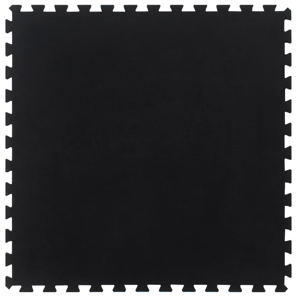 vidaXL Gulvfliser i gummi svart 12 mm 100x100 cm