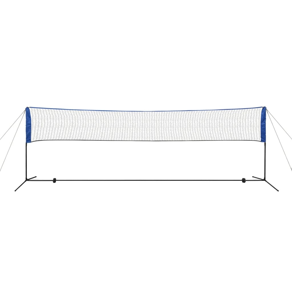 vidaXL Badmintonnett med fjærballer 500x155 cm