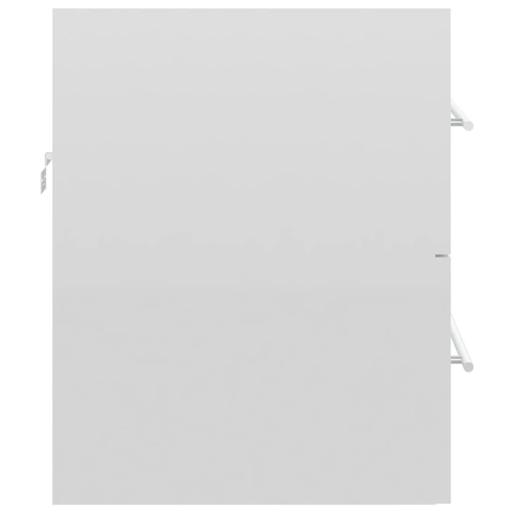 vidaXL Servantskap høyglans hvit 60x38,5x48 cm sponplate
