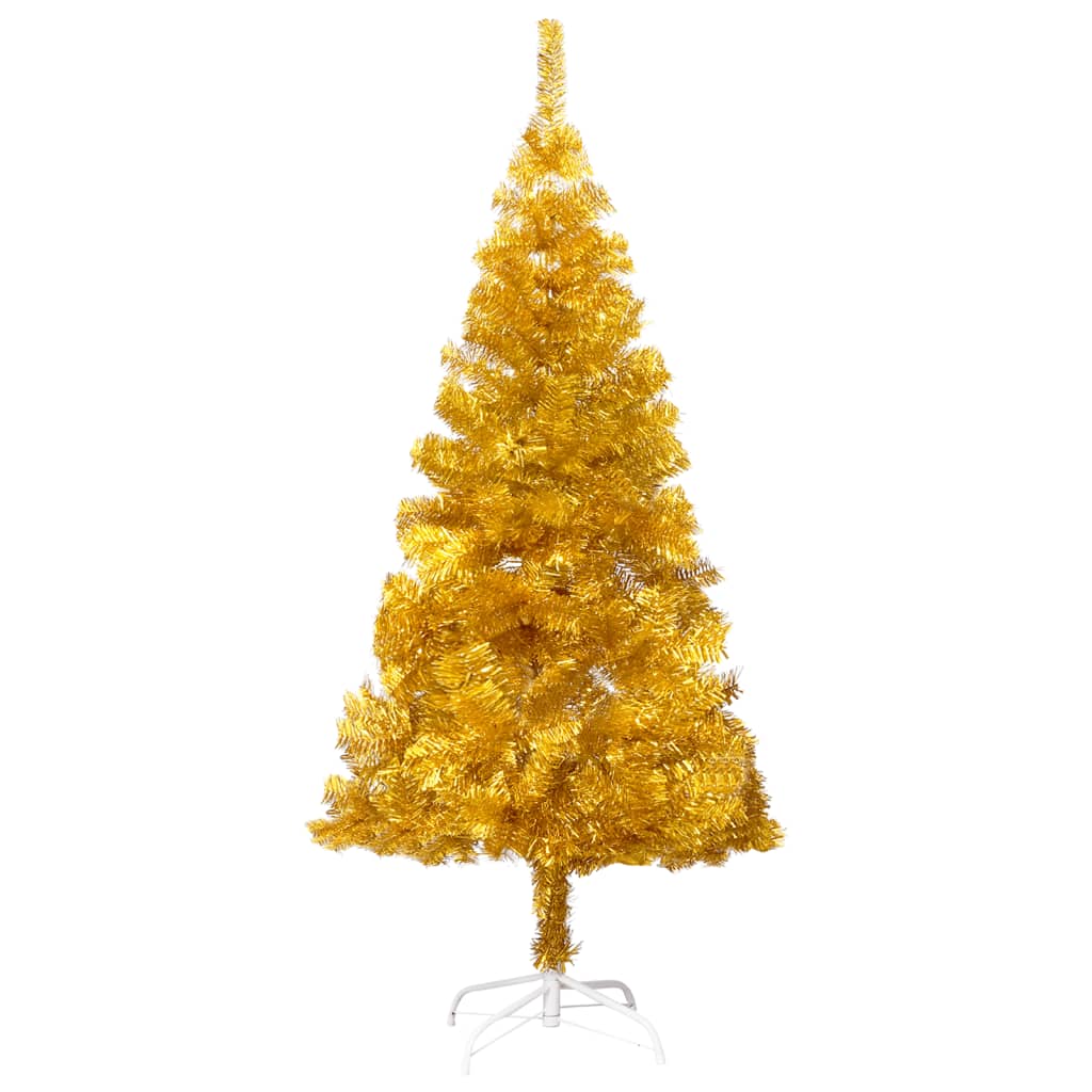 vidaXL Kunstig juletre med LED og kulesett 120 cm PET gull