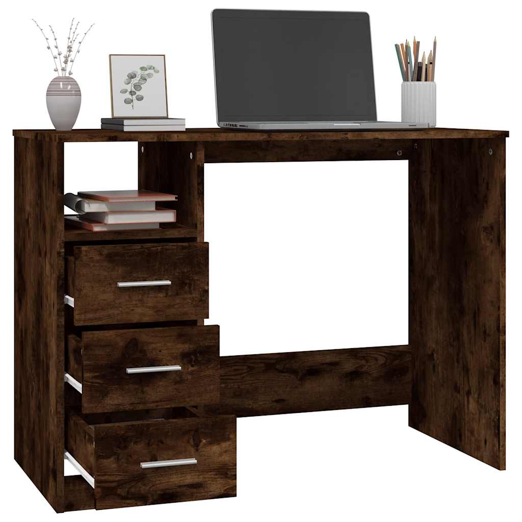 Skrivebord Betonggrå 140X50X77 Cm Konstruert Tre