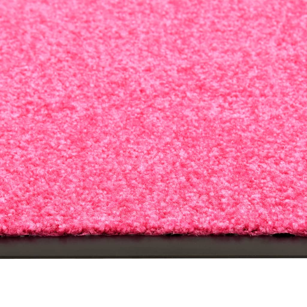 vidaXL Dørmatte vaskbar rosa 60x180 cm