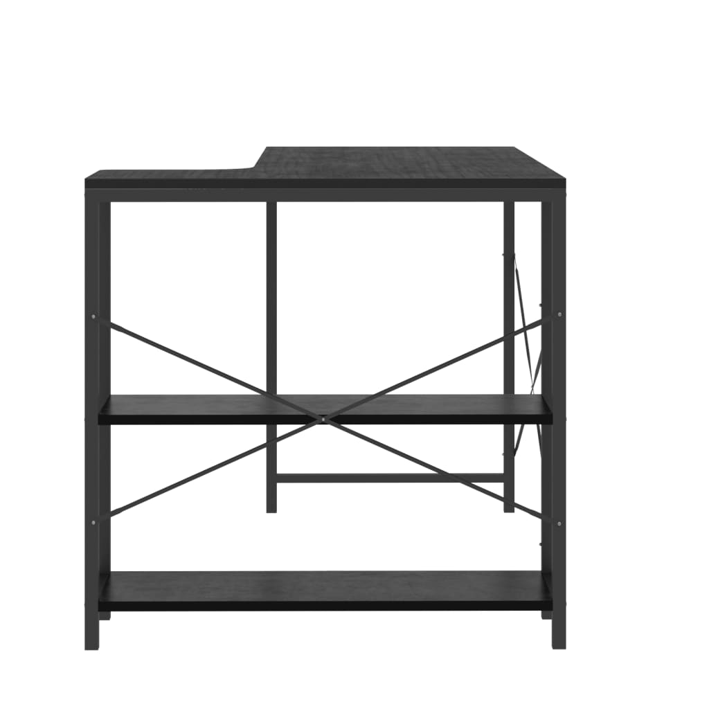 vidaXL Databord svart 110x72x70 cm konstruert tre