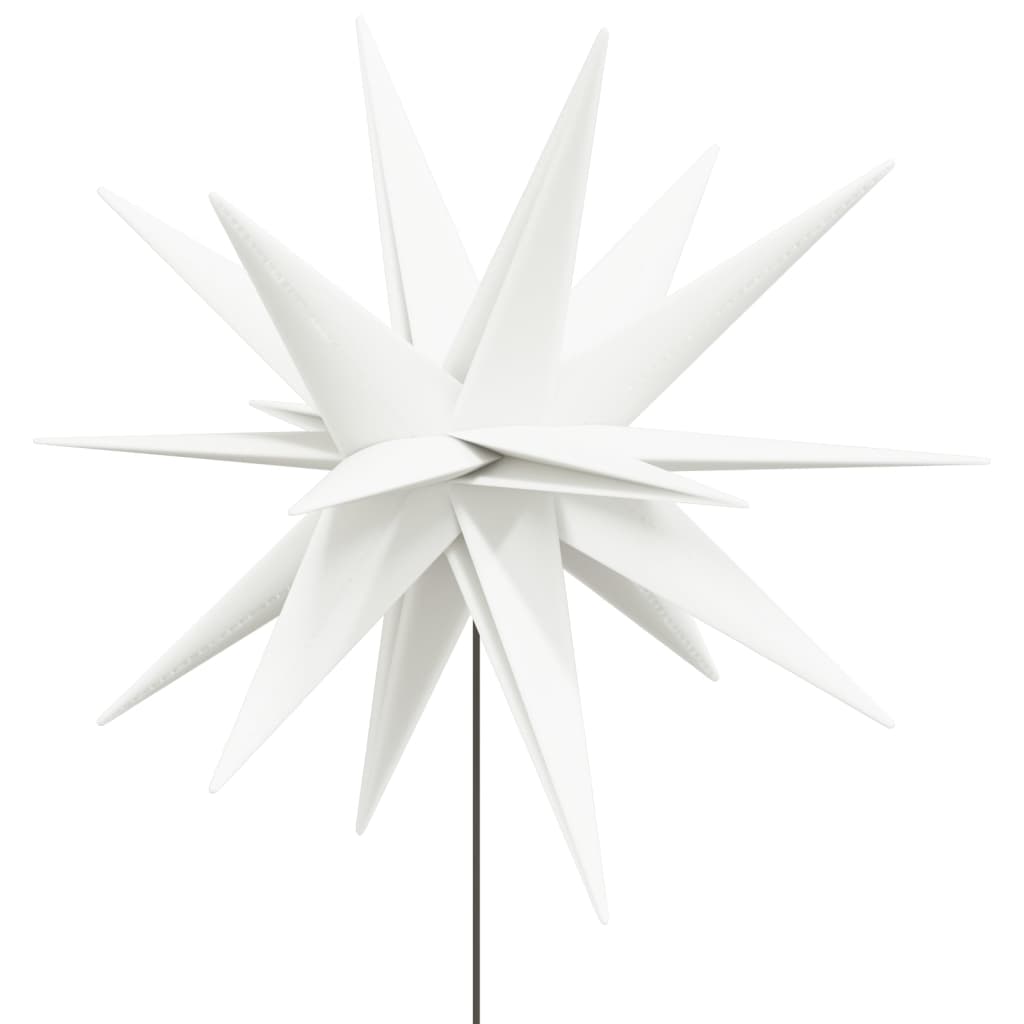 vidaXL Julelys med bakkeplugg og LED foldbar hvit 57 cm