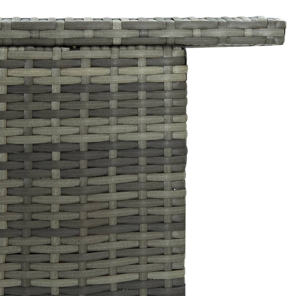 vidaXL Hagebord grå 120x55x110 cm polyrotting