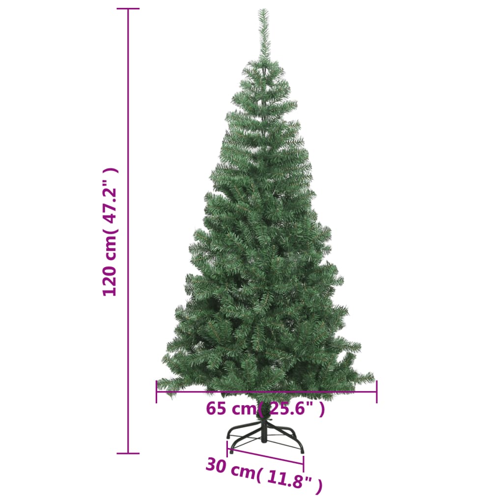 vidaXL Kunstig juletre med stativ 120 cm 230 grener
