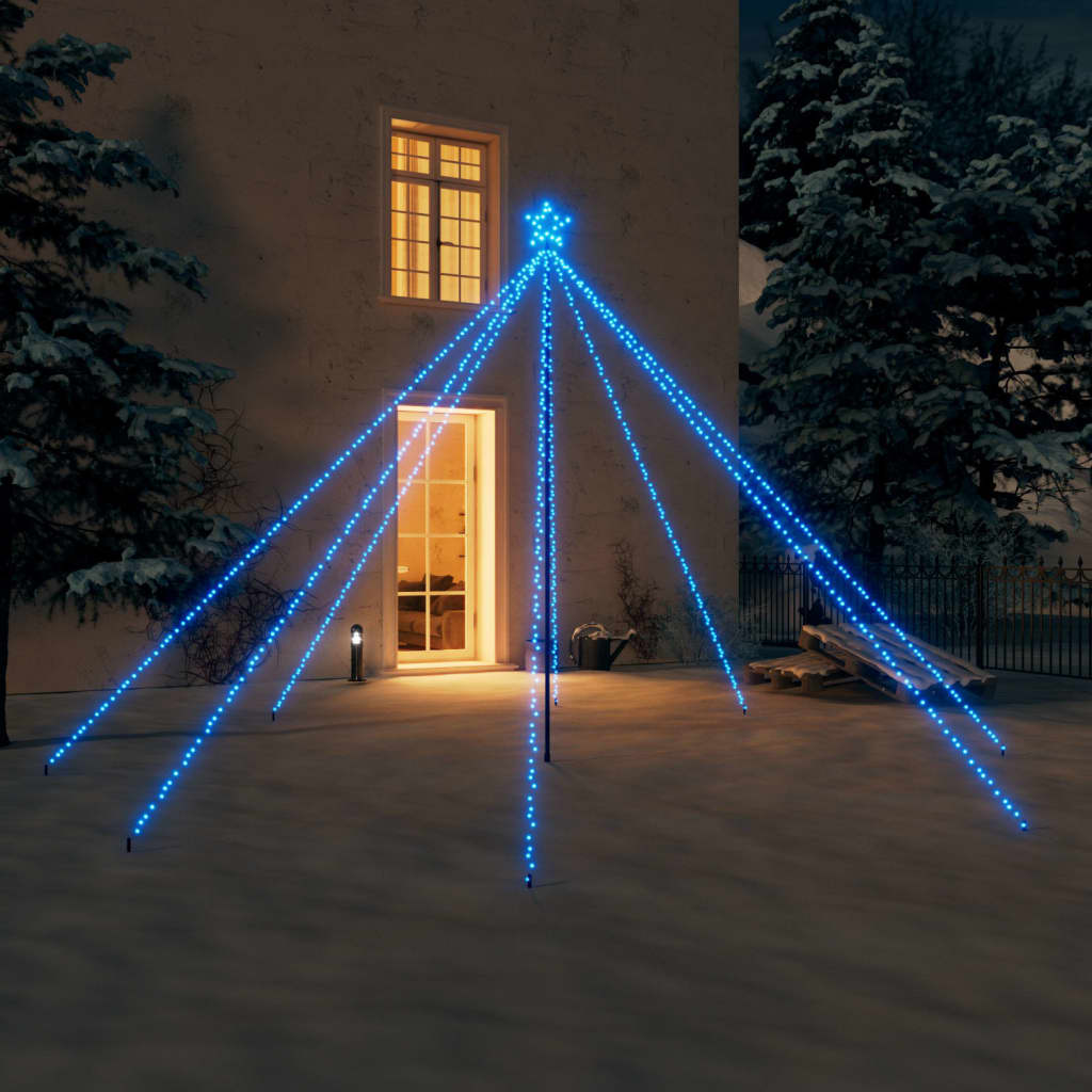 vidaXL juletrelys innendørs utendørs 576 LED blå 3,6 m