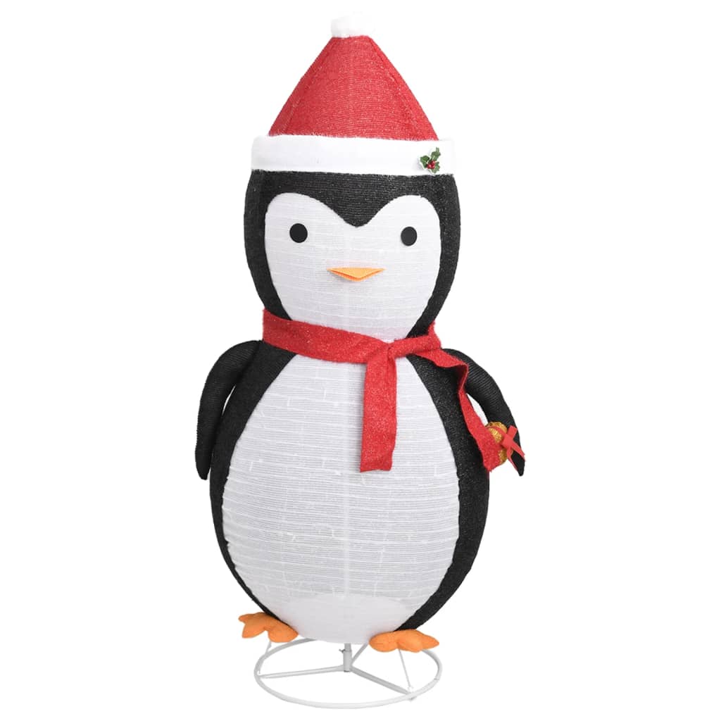 vidaXL Dekorativ pingvinfigur julesnø LED luksusstoff 180 cm