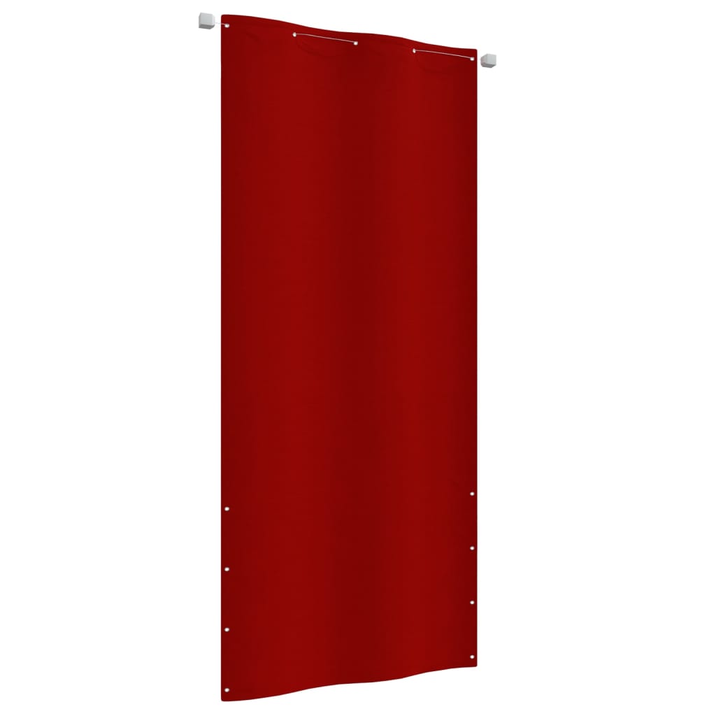 vidaXL Balkongskjerm rød 100x240 cm oxfordstoff