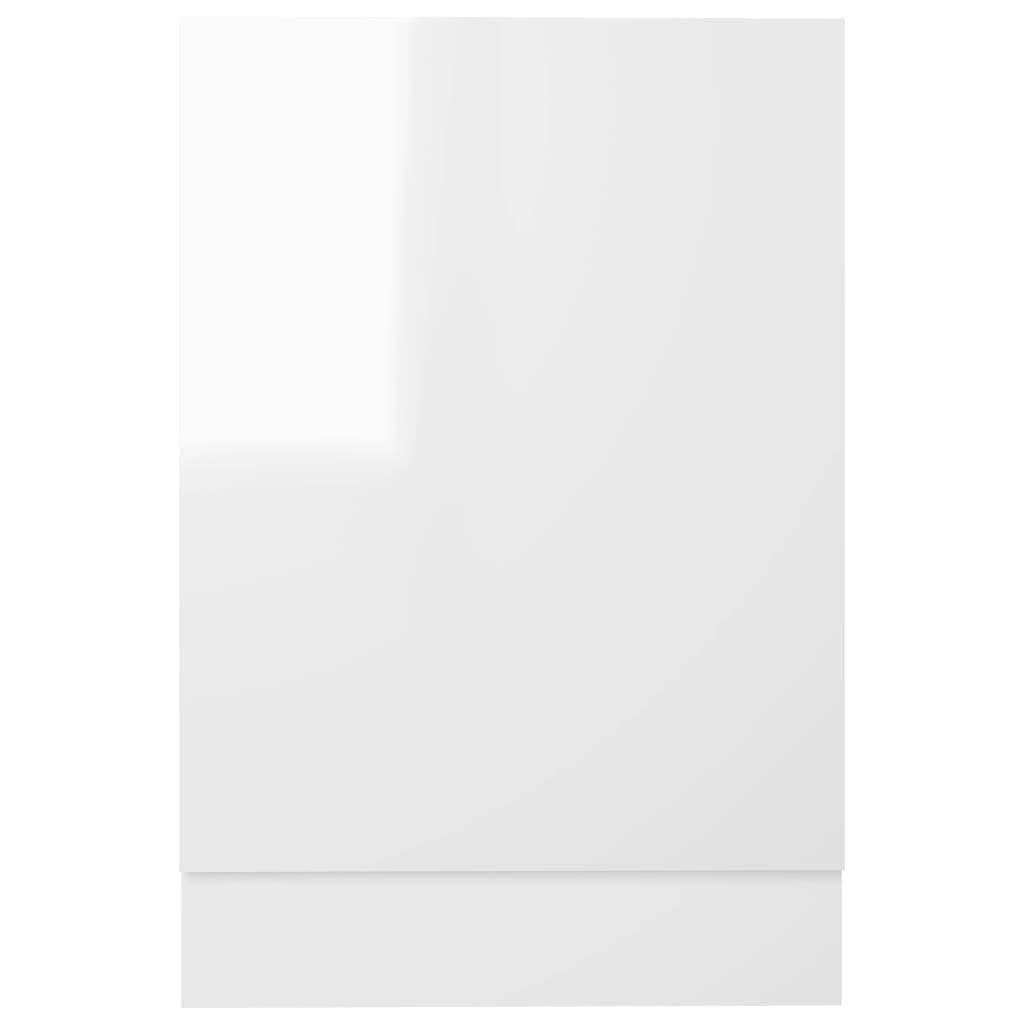 vidaXL Oppvaskmaskinspanel høyglans hvit 45x3x67 cm sponplate