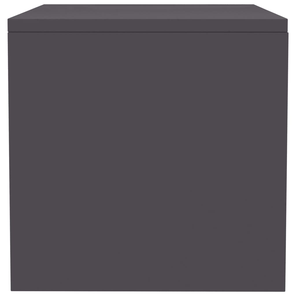 vidaXL Nattbord 2 stk grå 40x30x30 cm sponplate