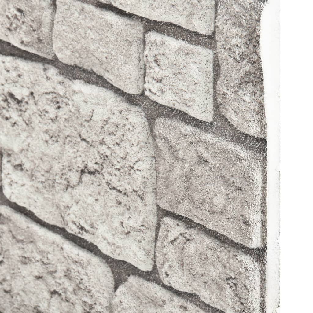 vidaXL 3D veggpaneler med grått mursteindesign 10 stk EPS